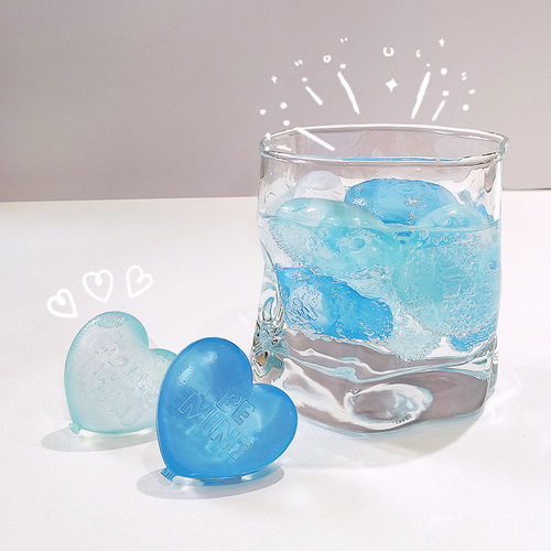 Non-melting heart-shaped ice cubes, food-grade, chilled small ice balls, reusable, summer ice-making tray molds