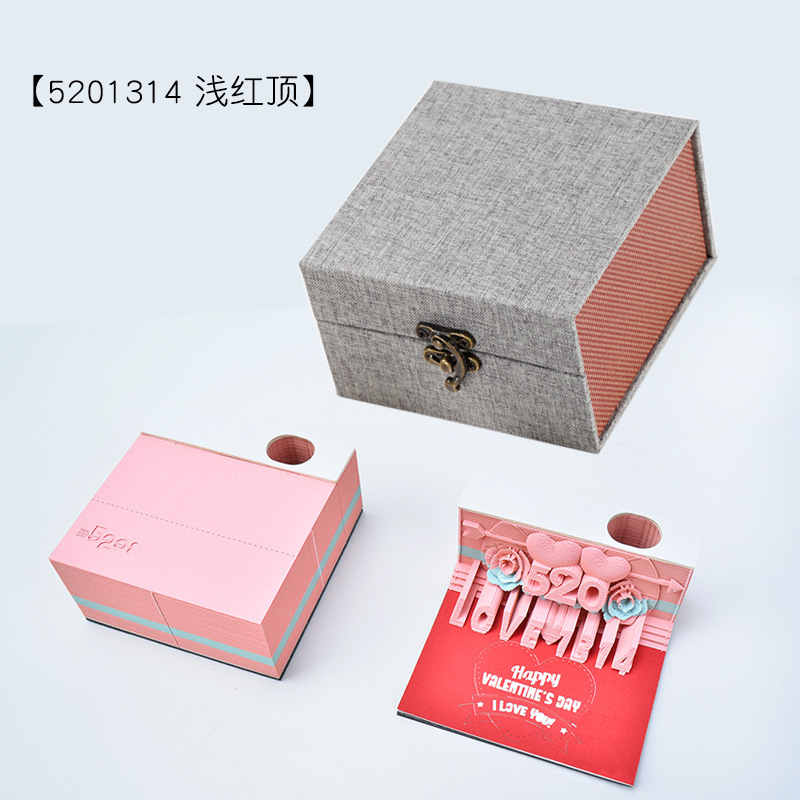 創意愛便箋紙520プレゼント立体3d芸術便箋本紙彫刻モデル七夕誕生日プレゼント工場|undefined