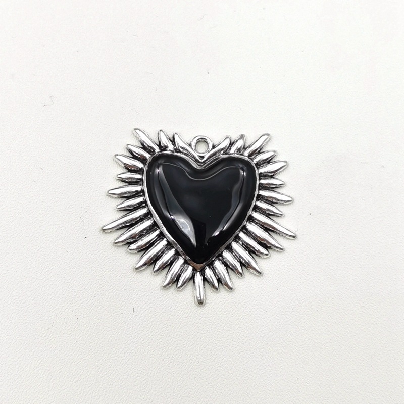Enamel Design 1 Piece Alloy Heart Shape Pendant