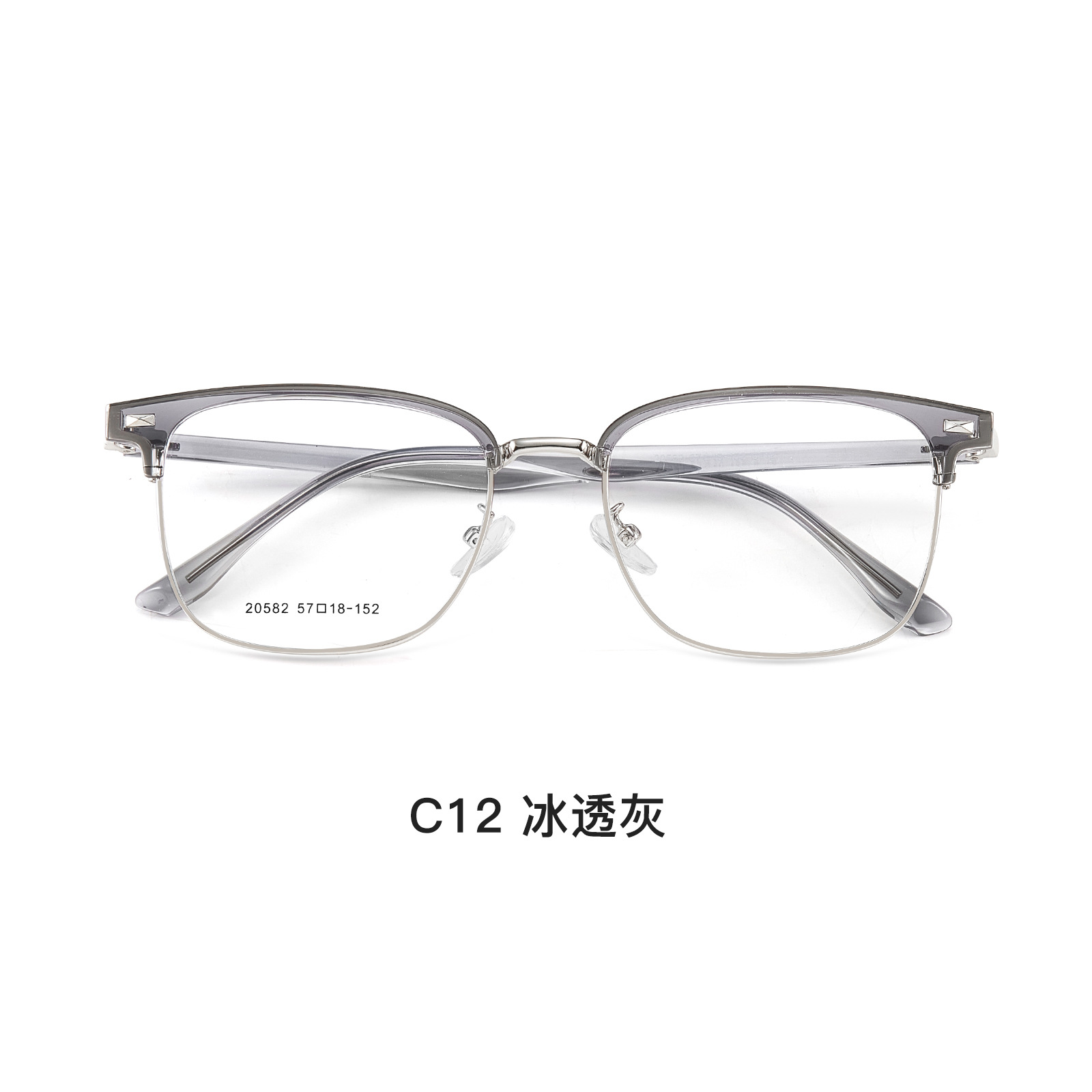 Gran cara ceja marco de aleación de moda versátil marco de gafas de negocios placa de cristal elástica pierna de inserción Danyang gafas