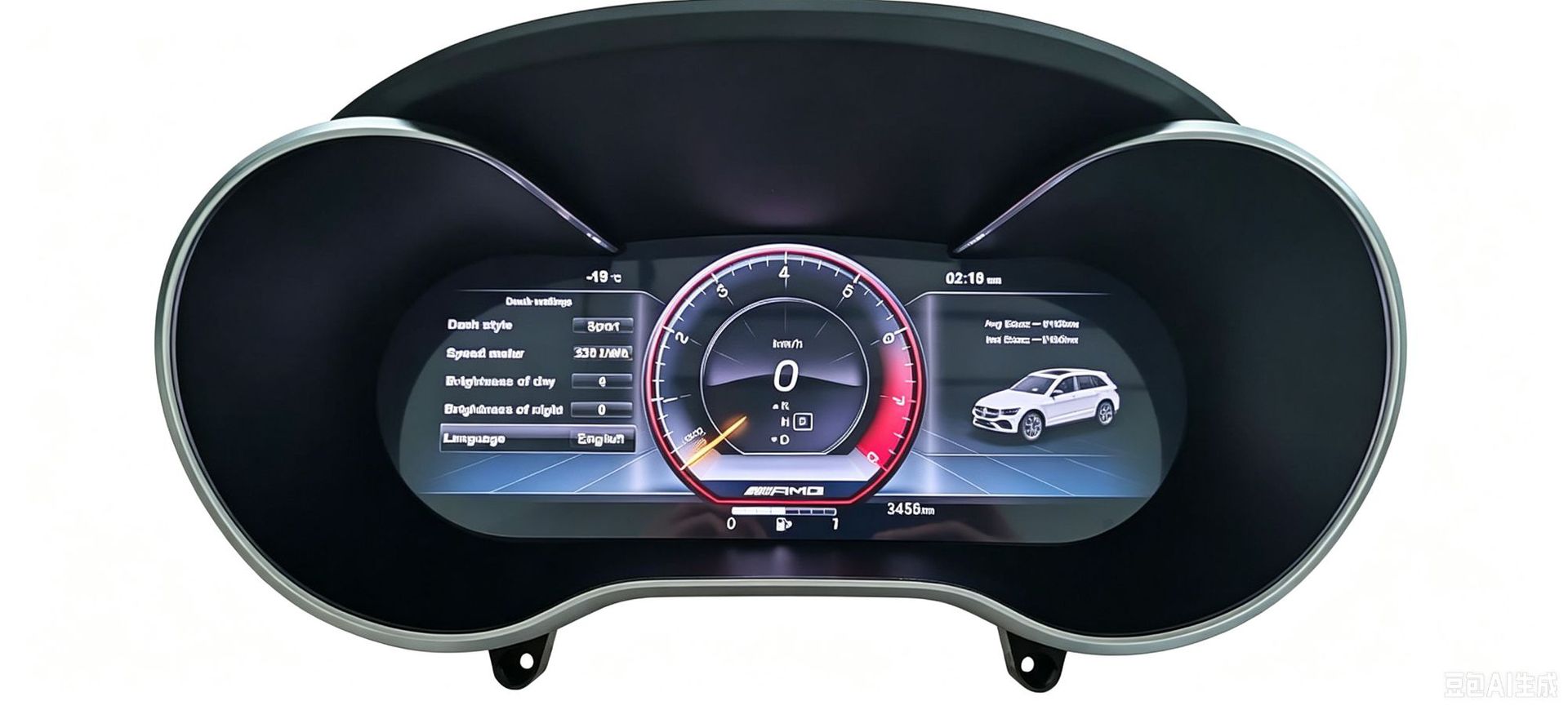 Suitable for Mercedes-Benz Glc/C-Class W205/Ntg5.0 Upgrade to Full Lcd Instrument Panel, Plug and Play, Non-Destructive Connection