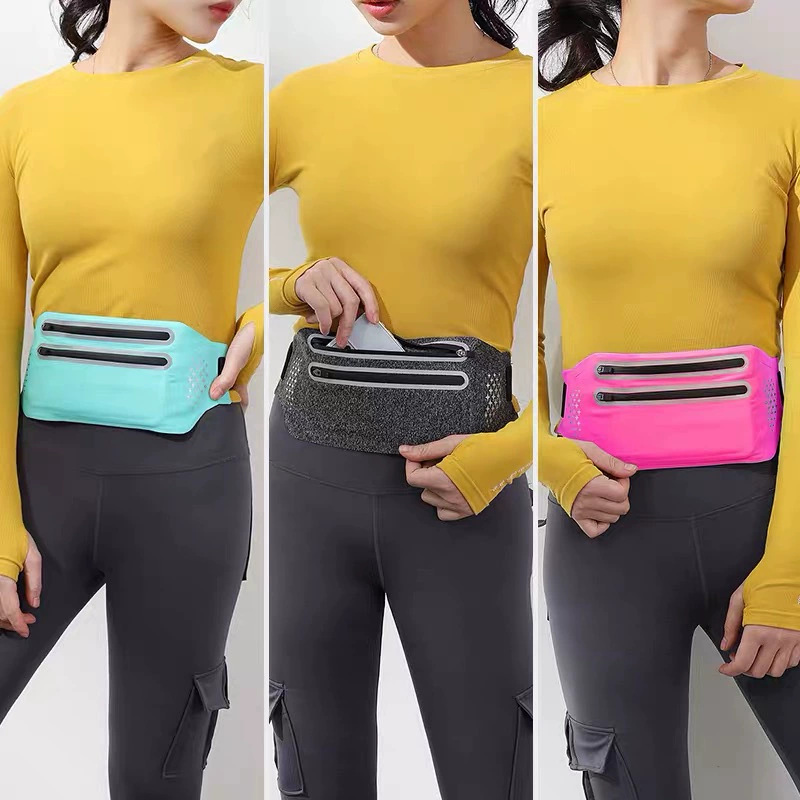 Sports Waist Bag for Men and Women, Running Invisible Close-Fitting Mobile Phone Bag, Multi-Functional Fitness Outdoor Lightweight Belt Bag, Portable
