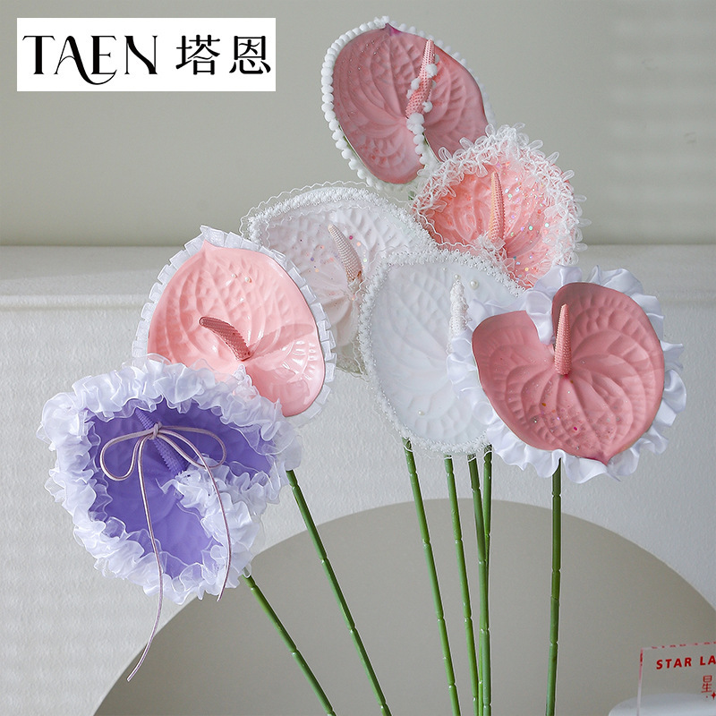 新品褶皱雪纱丝带鲜花束装饰蕾丝花边带diy手工配饰材料花艺缎带|undefined