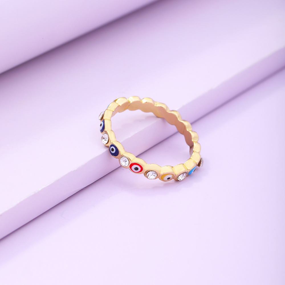wholesale retro blue stitching eye ring Nihaojewelry