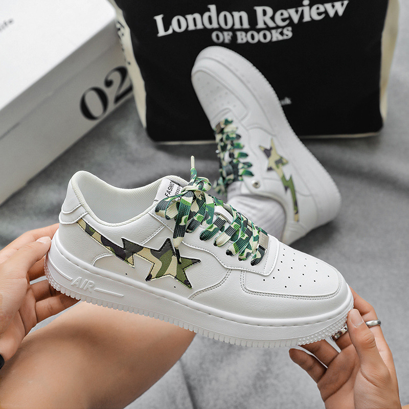 Star Sneakers Trendige weiße Herrenschuhe A ir Force One A j-Schuhe für Herren Skateboardschuhe für Herren Wang Yuans Putian-Schuhe im gleichen Stil_voghion.com