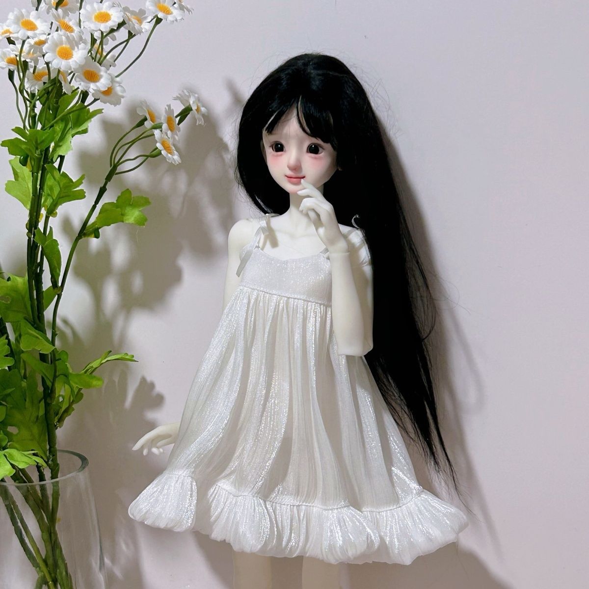 Bjd6 puntos 4 puntos falda de cabina falda de perla ligera y delgada moda spot 6 / 1 ropa de bebé 4 / 1 falda brillante