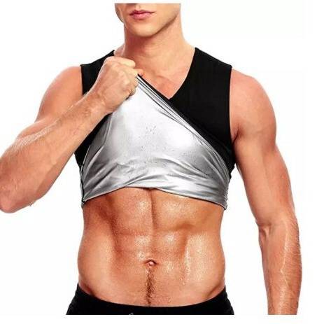Amazon Cross-border Men's Fat-burning Abdominal Vest Fitness Sweat Suit Running Sportswear Sweat Vest Corset