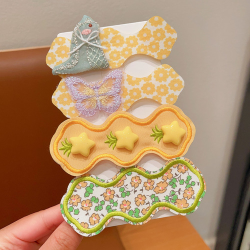 Children's Velcro Hair Accessories for Girls: Cute Cartoon Hair Clips to Tame Flyaways, Perfect for Bangs and Headwear