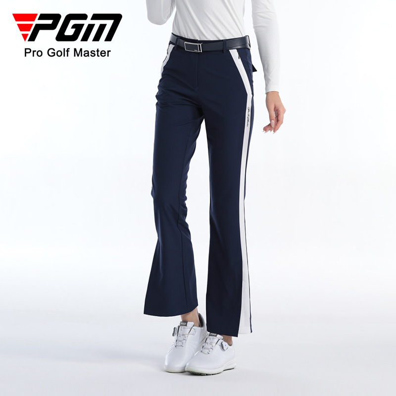 PGM golf pants women's slit trousers flared trousers sports fabric invisible zipper pocket slimming