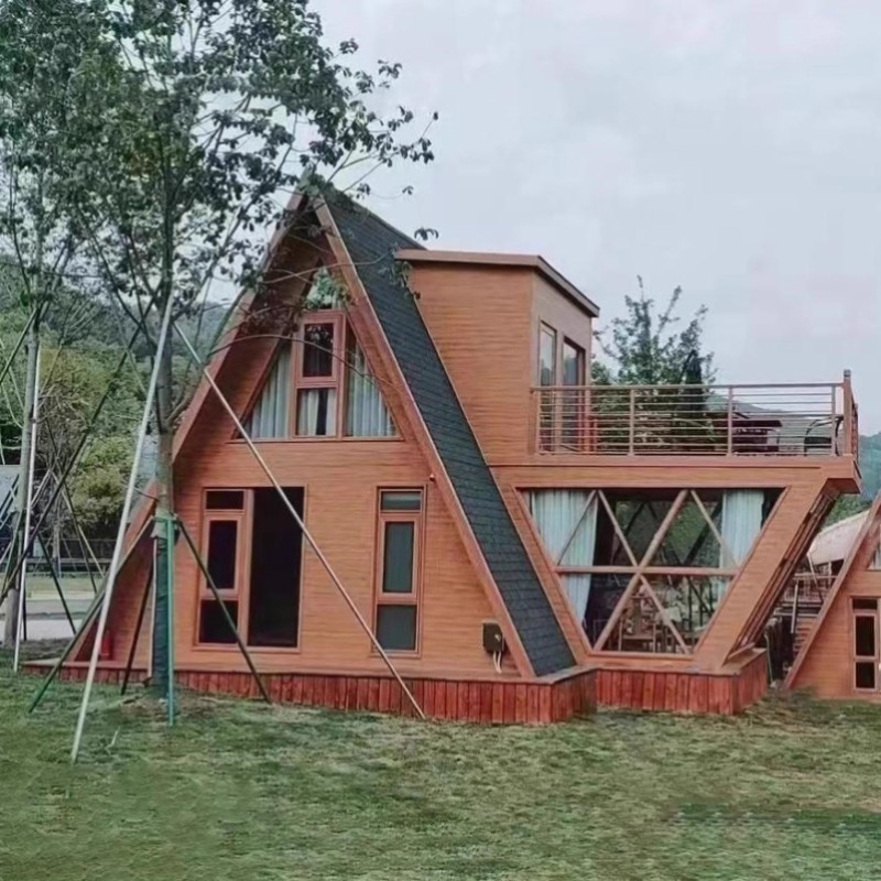 Área escénica al aire libre Cottage Triangle Red Forest Camping Residence Hotel Cottage Mobile Patio Café