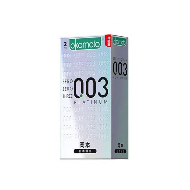 Okamoto Platinum003 condones 2 3 6 10 condones ultra delgados para hombres con productos humanos image 5