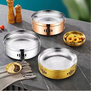 Hammer 304 Stainless Steel Chinese Hammer Dry Pot Straight Side Furnace Thickened Alcohol Furnace Holding Furnace Crayfish Plate Outdoor