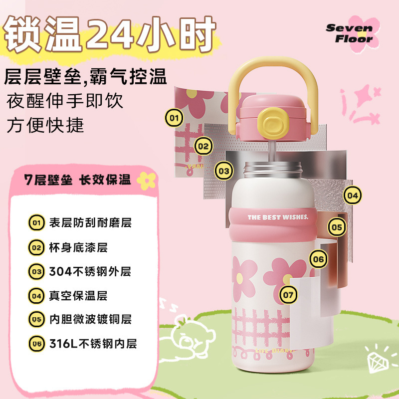 带重力球吸管杯孕妇产妇躺着喝高颜值24新款保温大容量水杯女|undefined