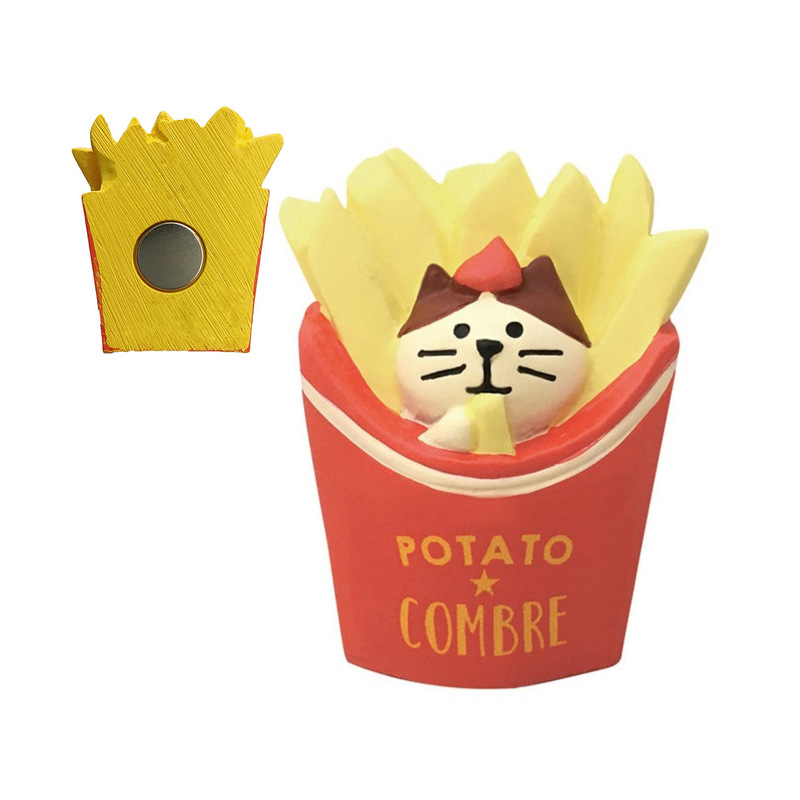 日本猫冷蔵庫マグネット DIY 磁気食品おもちゃ冷蔵庫メッセージステッカー樹脂シミュレーション食品冷蔵庫マグネット強力な吸引|undefined