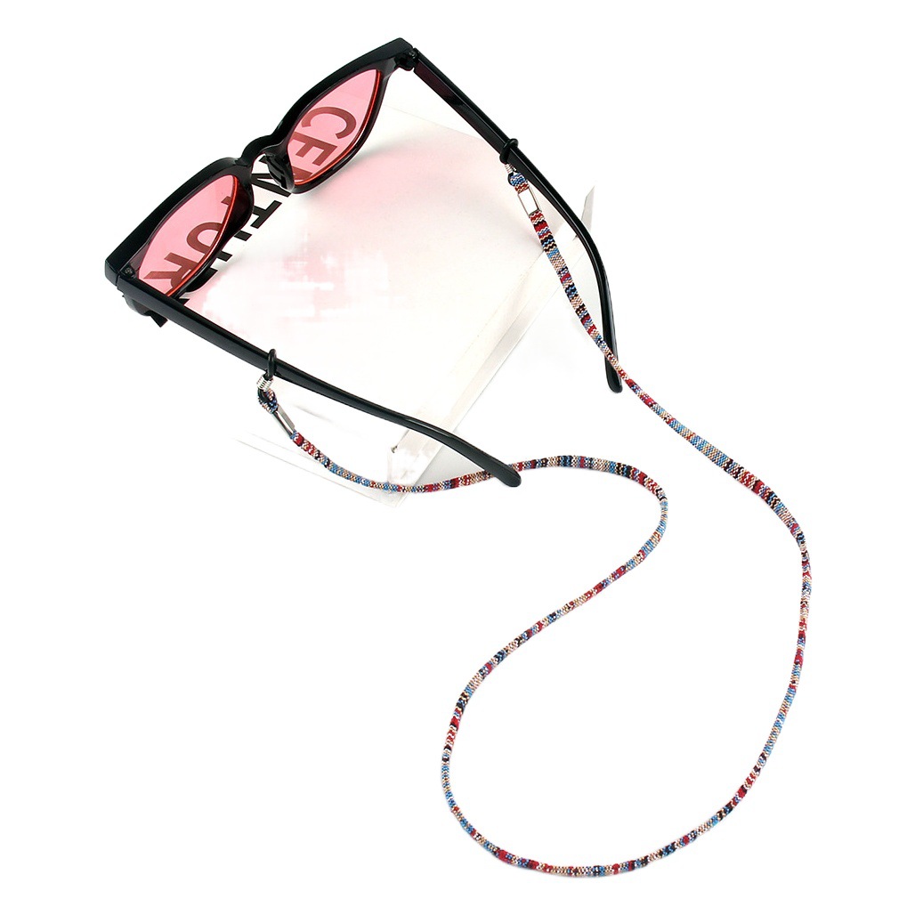 Amazon Cross-border Hot Bohemian Style Glasses Lanyard Glasses Chain Glasses with Ethnic Style Glasses Anti-drop Rope