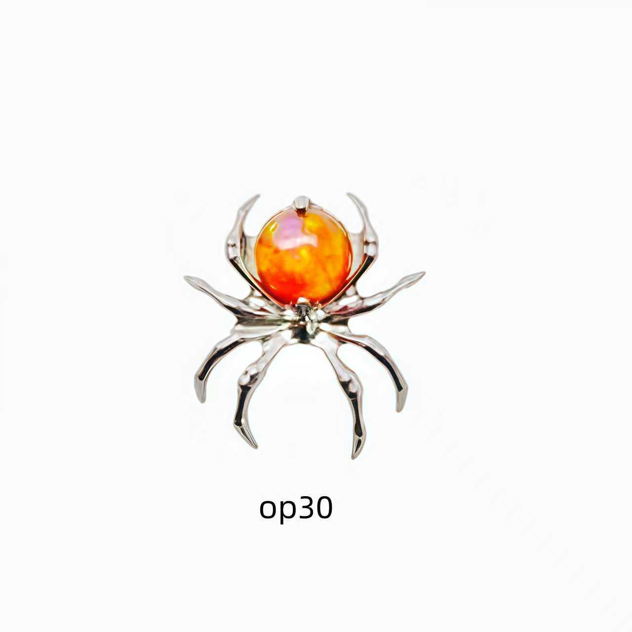 F136 Titanium Spider Opal Lip Nail Jewelry Head G23 Titanium Alloy Ear Nail Replacement Head Human Body Piercing Bone Nail Snail Nail detail image 9