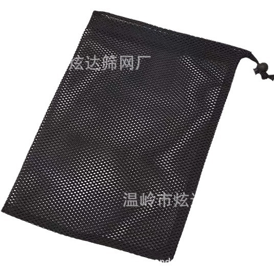 En stock de alta calidad negro de malla con cordón bolsillo de malla bolsa de almacenamiento equipo deportivo bolsa de golf