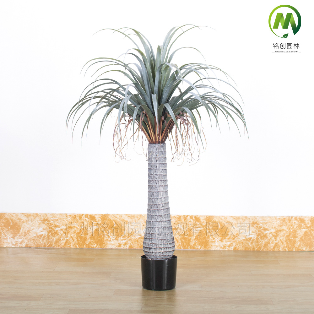 Fábrica de árboles artificiales Venta caliente decoración de plátano artificial planta verde artificial en maceta comercial decoración suave árbol artificial
