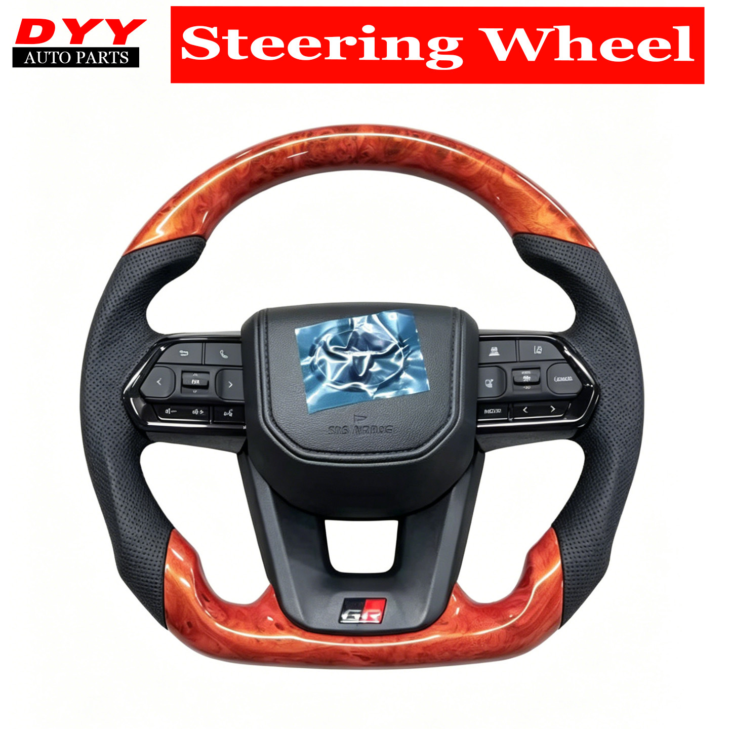 Suitable for Toyota LC300, Alphard 80 series, Hilux, Land Cruiser, Crown, wood grain steering wheel