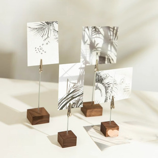 New Solid Wood Label Holder Vertical Label Bakery Price Display Card Cake Dessert Stand Label Yuan Yi