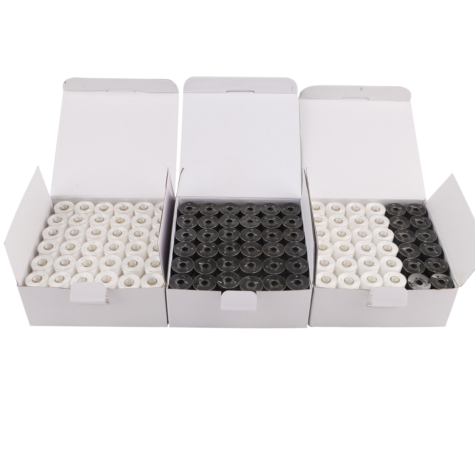 90WT 타입 플라스틱 가장자리 60s/2 폴리 에스테르 자수 하단 라인 클래스 15 Prewinding Bobbin