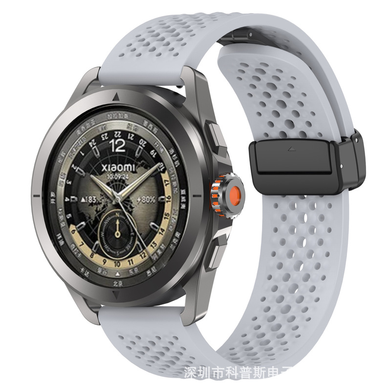 小米Watch s 4 Sport公式同タイプの通気性バンドxiaomマグネット折り畳みiシリコンバンドを適用します。|undefined