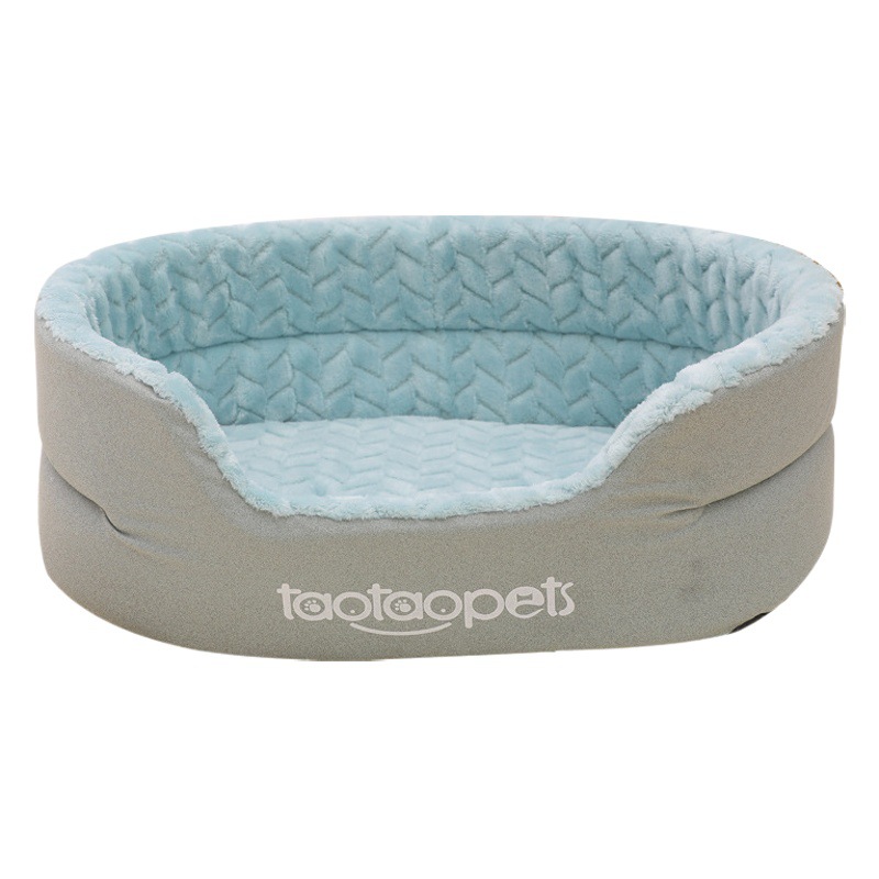 Hawo nuevo 3D 3D esponja para mascotas nido redondo PP algodón cómodo suave antideslizante cuatro estaciones Universal perrera gato nido