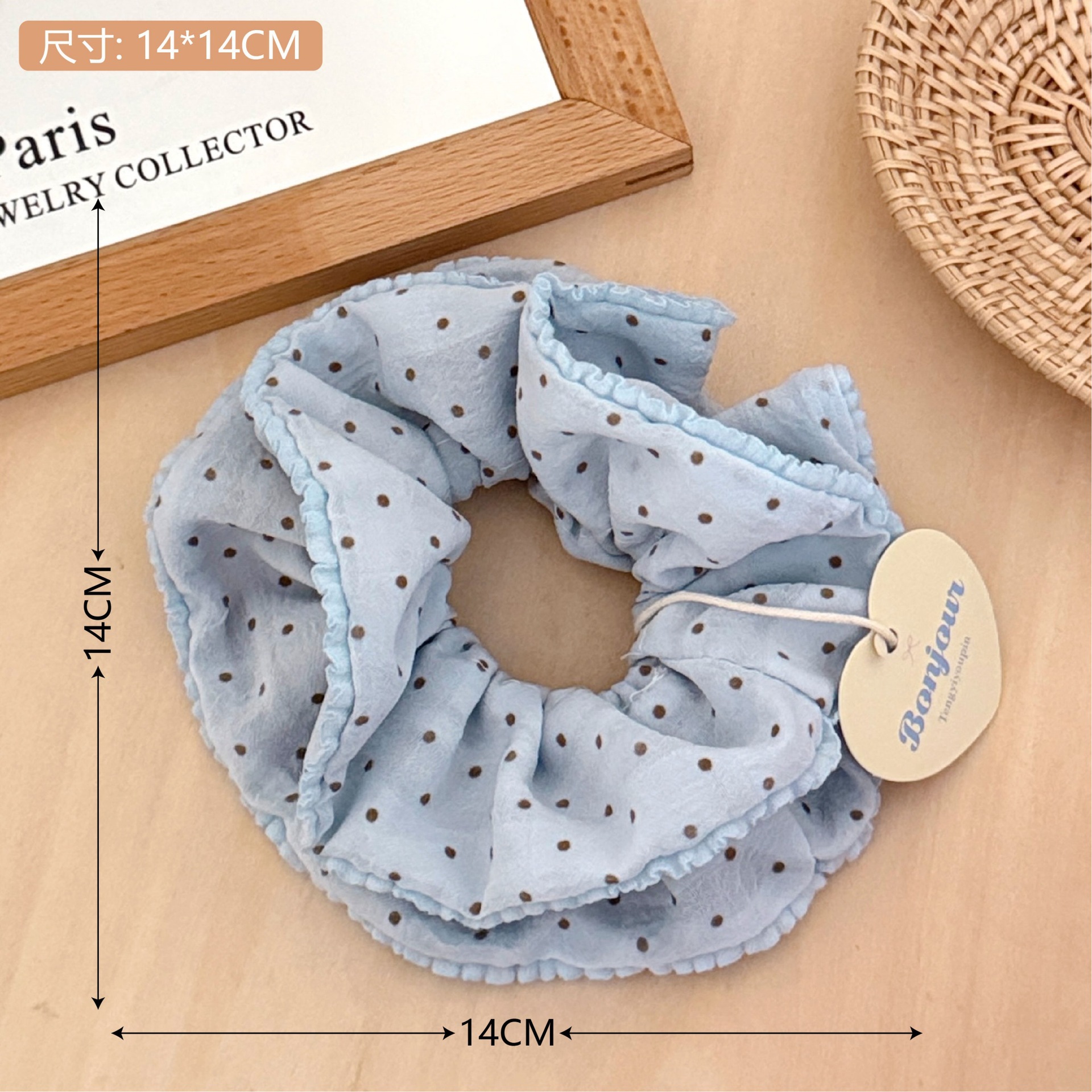Verano refrescante bowknot encaje intestino grueso anillo para el cabello niña estilo pastoral sentido de alta calidad bola grande cuerda para el cabello