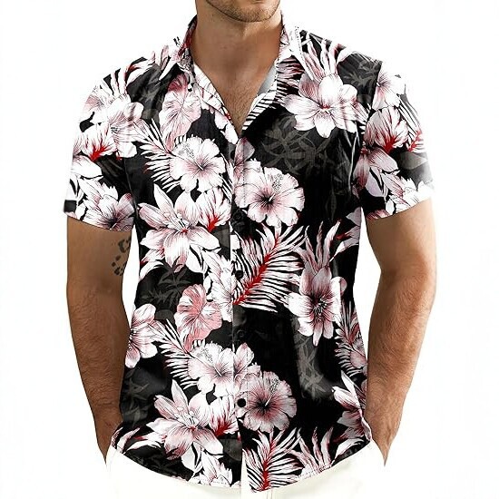 Cross-Border European and American Style Men's 3D Printed Long-Sleeved Shirt Casual Slim Fit Trendy Fashion Men's Top