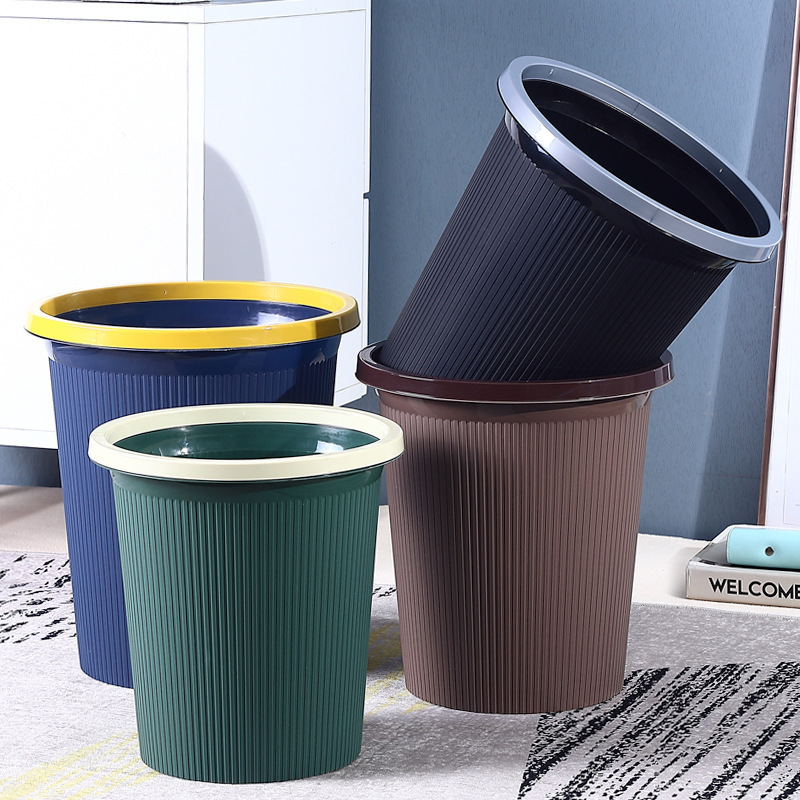 Household Press Ring Large Trash Bin Kitchen Living Room Coverless Trash Bin Office Toilet Student Dormitory Trash Bin Household Press Ring Large Trash Bin Kitchen Living Room Coverless Trash Bin Office Toilet Student Dormitory Trash Bin
