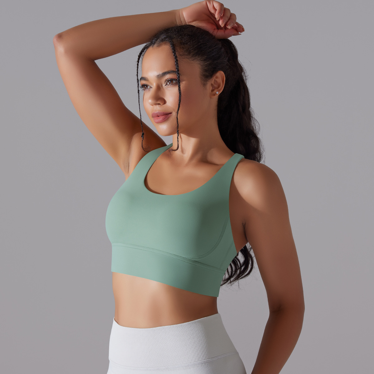 127g Weight Sleeveless Sleeve Length Nylon, Spandex Fabric Type Short Top Length Halter Crisscross Tank Tops Type Fitness, Yoga Occasion U Neck Neckline Solid Color Pattern Sports Style Sports Solid Color Nylon Spandex U Neck Active Tops Halter Crisscross Tank 21