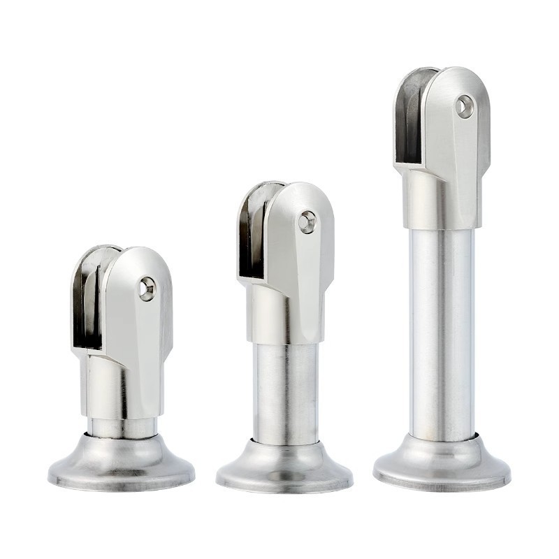 Public Restroom Support Legs, Bathroom Partition Hardware Accessories, Partition Leg Covers, Stainless Steel Bracket Legs, Clip-On Legs