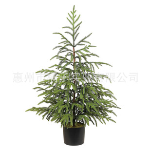 in stock Amazon Explosions PE Feel Artificial Simulation Christmas Tree Norfolk Pine Cross-border Floor Table Ornaments