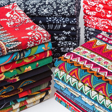 民族风棉麻印花布料云南波西米亚纯棉服装童装窗帘桌布面料粗布