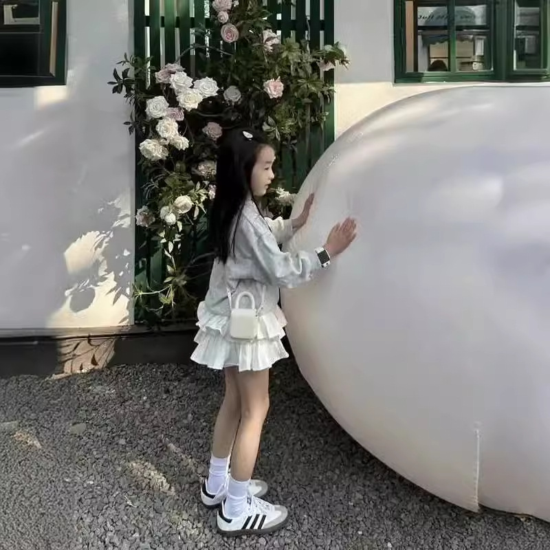 2024 primavera nueva versión coreana de chicas pastel extranjero falda de busto de niña universitaria estilo de moda de moda