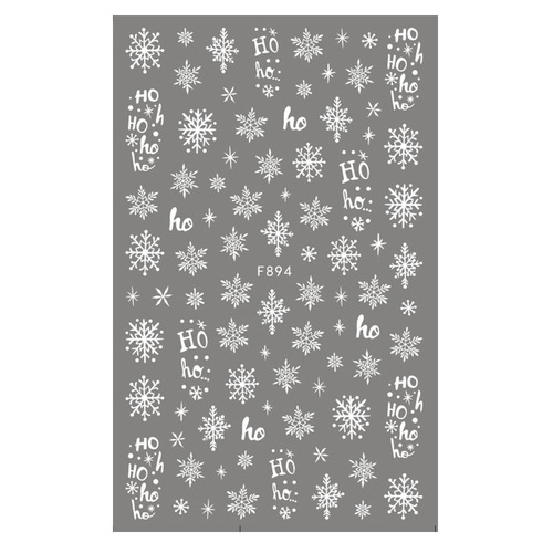 Winter Snowflake New Nail Art Stickers White Snowflake Christmas New Year Adhesive Manicure Stickers Wholesalenail