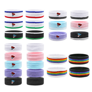 Cotton Badminton Headscarf Sports Antiperspirant Headband for Adults and Children, Basketball Running Fitness Sweat-Absorbent Headband