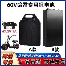 60V可拆卸哈雷电动摩托车大容量18650锂电池组内置智能BMS保护新