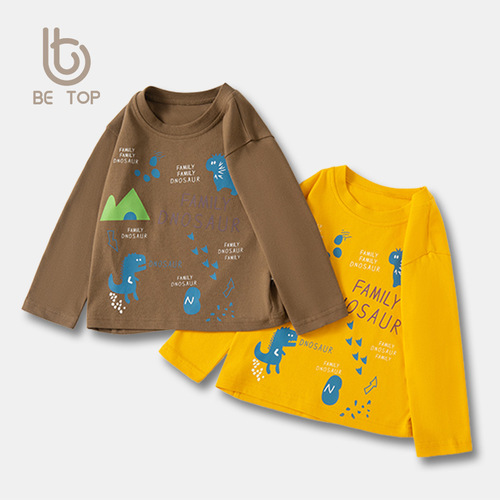 Children's Long-Sleeve T-shirt for Spring, Men's Base Layer Top for Export, Cross-Border Wholesale Supply, New Baby Clothing for Wholesalers and Retailers