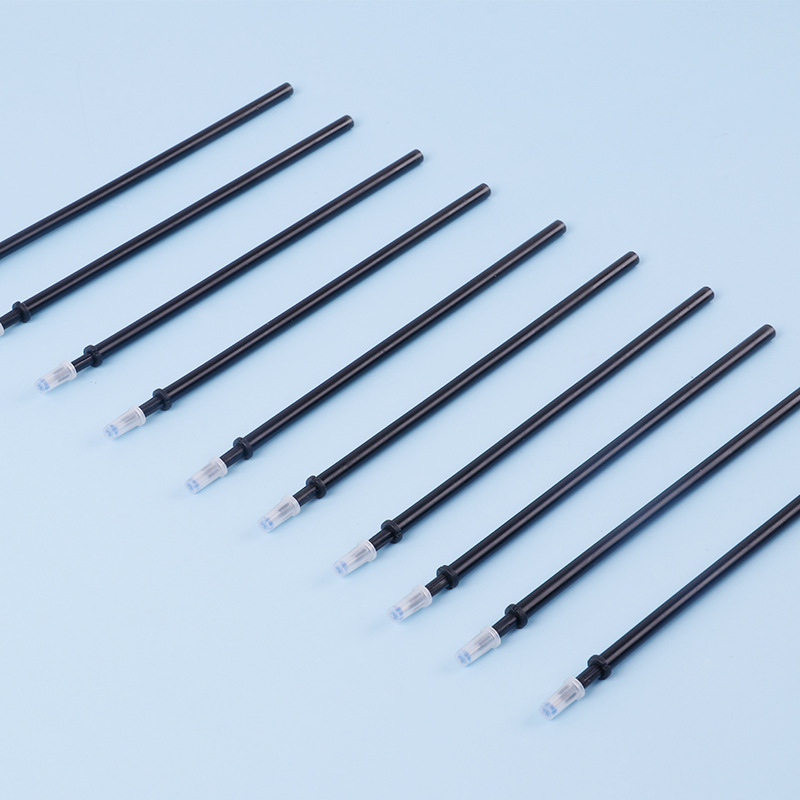 Black transparent barrel erasable pen refill