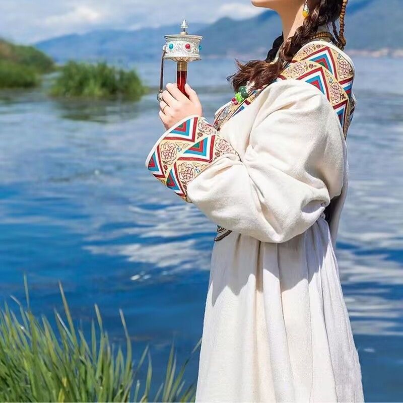 Vacation dress Tibetan clothing women's Tibetan robe Tibetan tourism ethnic minority style Tibetan dance performance
