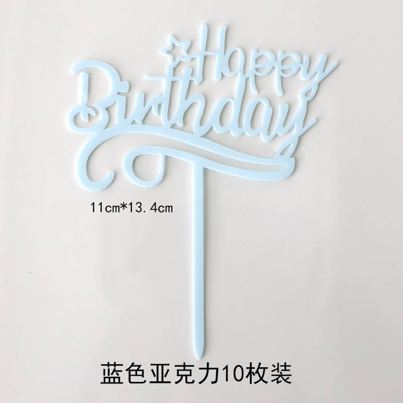 Copyright acrílico pastel decoración ins estilo creativo AMOR Feliz cumpleaños postre de mesa