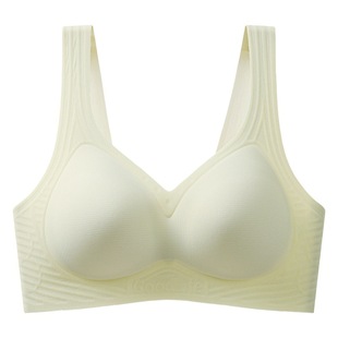 3D Jelly latex soft support vest bra breast breast without steel ring big chest small seamless underwear for women Wholesale