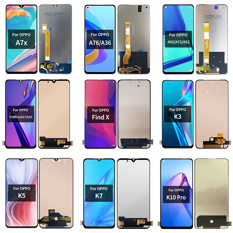 Aplicable a OPPO A3s / A5s / A1k / A16 / A72 Reno7 / 9 Pantalla LCD Asamblea de Pantalla Móvil