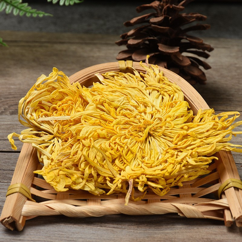 Golden Silk Imperial Chrysanthemum Tea (Chrysanthemum morifolium) — Dried Flower Herbal Tea, One Bloom Per Cup overview