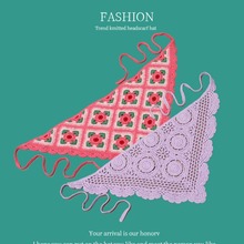 夏季出游网三角巾女小碎花针织头巾网红甜美气质百搭束发带包头巾