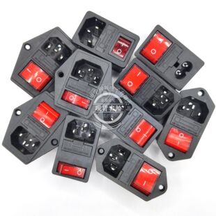Product word socket 10A high power integrated AC power socket with fuse with switch cabinet computer socket