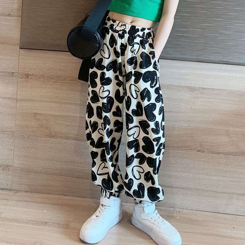 Girls' Pants Summer Thin Children's Anti-mosquito Pants Girls' Summer Casual Trousers Girls' Summer Dress Ankle Pants Summer