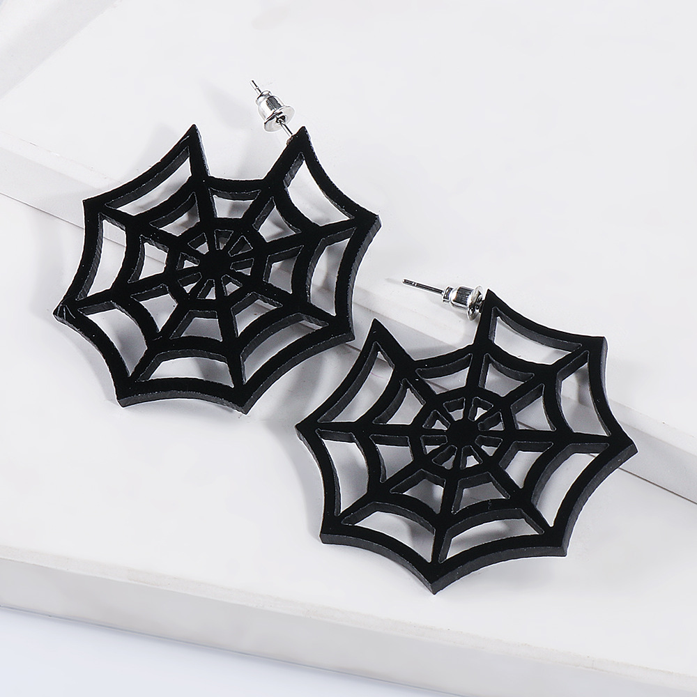 Ghost Spider Skeleton Bat Acrylic Halloween Earrings wholesale jewelry Nihaojewelrypicture33