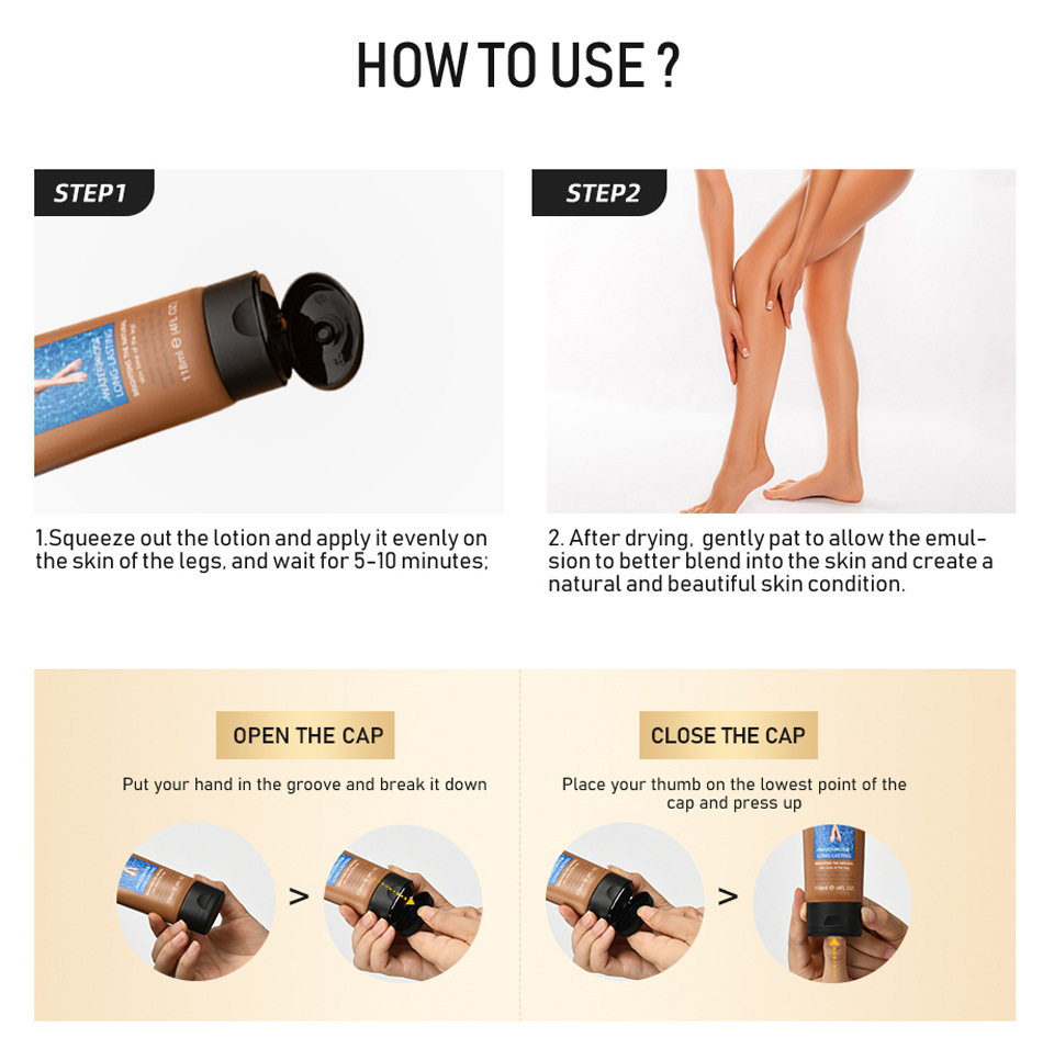 Cross-border lakerain LEG MAKEUP, golden-brown skin tone, leg highlights, leg makeup undefined